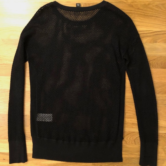 DKNY Black Silk Mesh Sweater - Picture 7 of 7